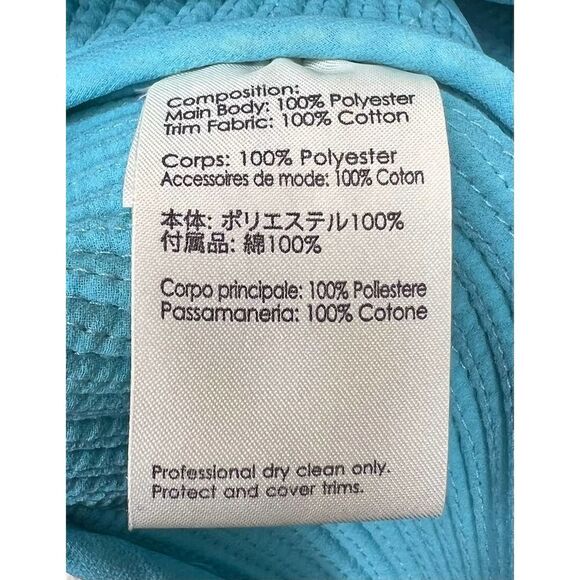 3.1 Phillip Lim Sky Blue Corded Fringed Back Zip Top Size 6 - Picture 6 of 7